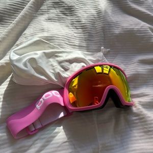 Pink POC goggles